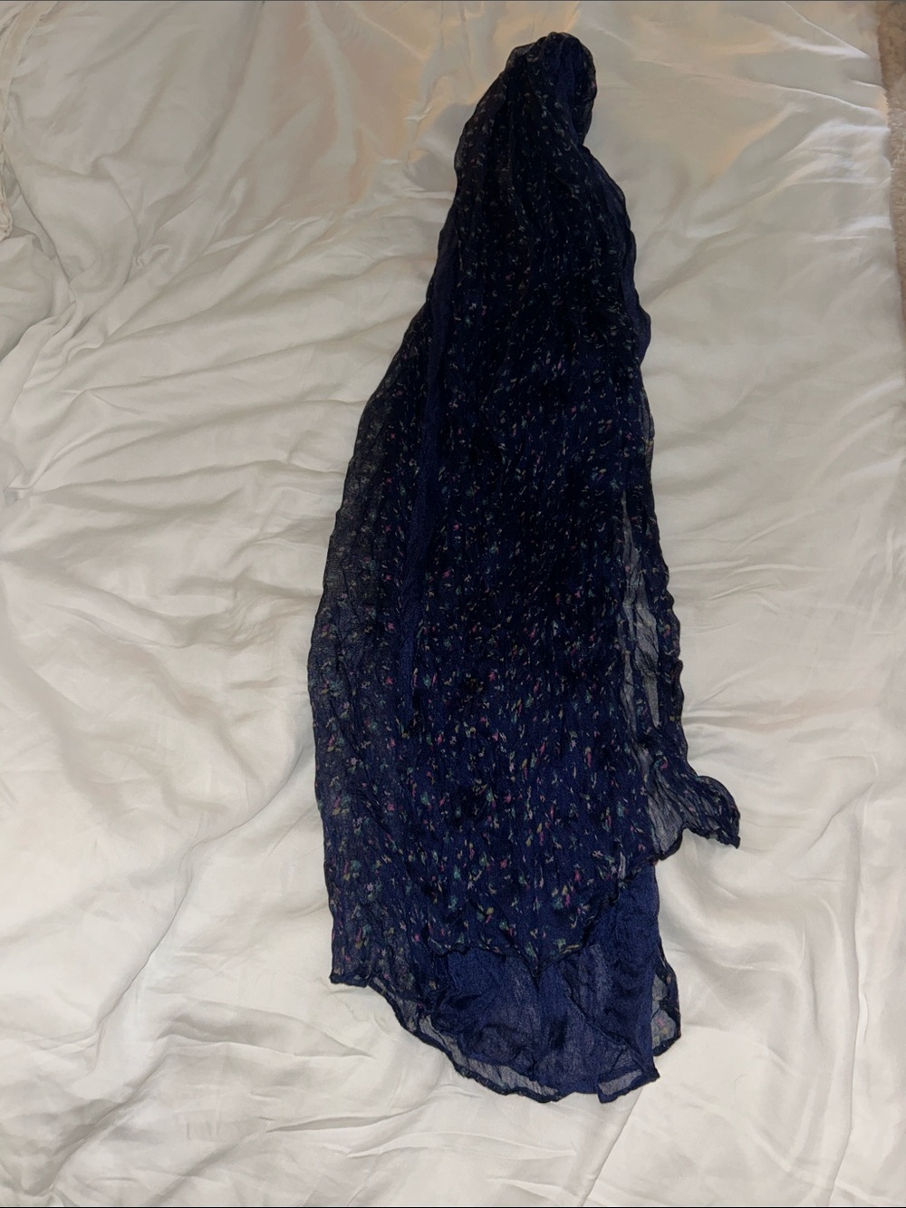 Brand new sheer boutique Navy Blue floral Women's Scarf